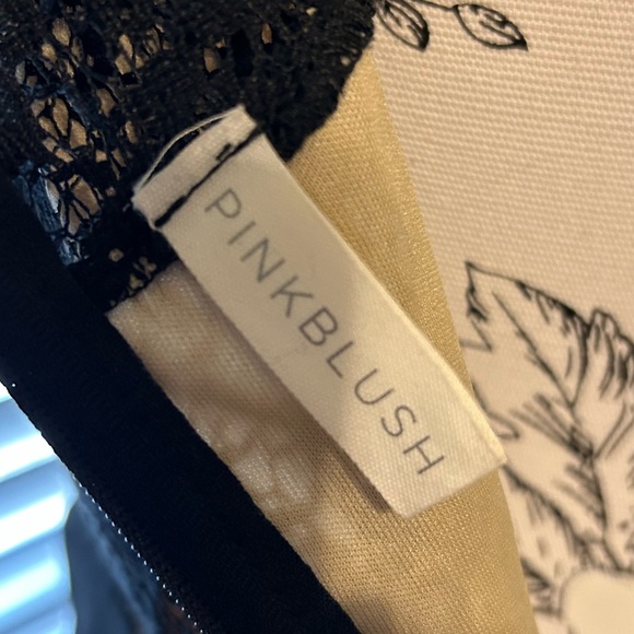 PinkBlush Lace Overlay Tie Accent Maternity Dress - Picture 9 of 9